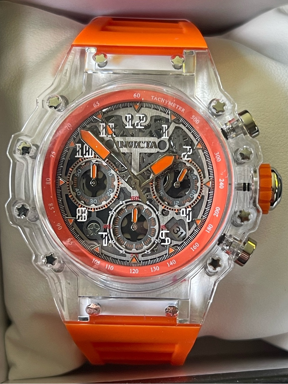 Invicta Racing Vaulthan Men's Watch - 44mm. Orange (69672)